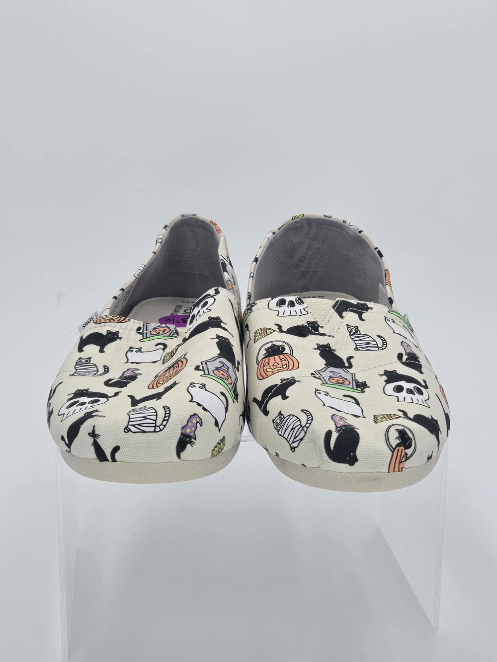 TOMS Women's Belmont Halloween Cat Print Slip-On Shoes Size 8.5 8 1/2 - Picture 3 of 10